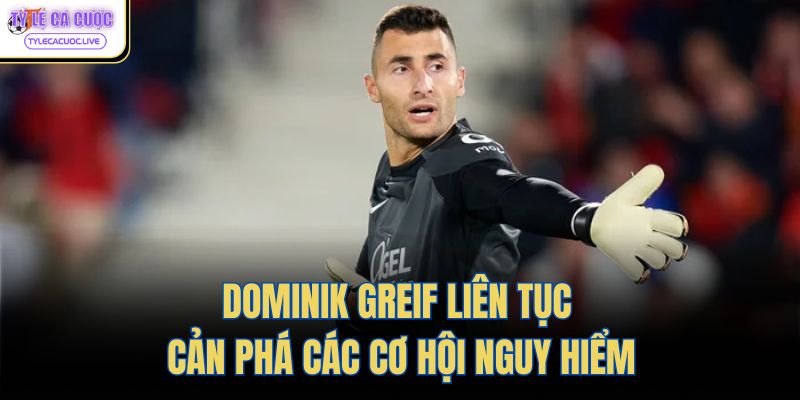 Dominik Greif liên tục cản phá các cơ hội nguy hiểm